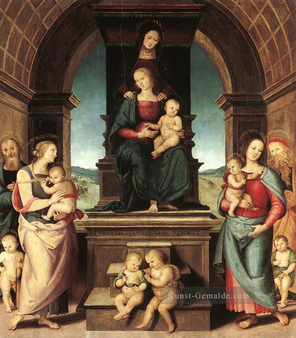 die Familie der Madonna Renaissance Pietro Perugino Ölgemälde